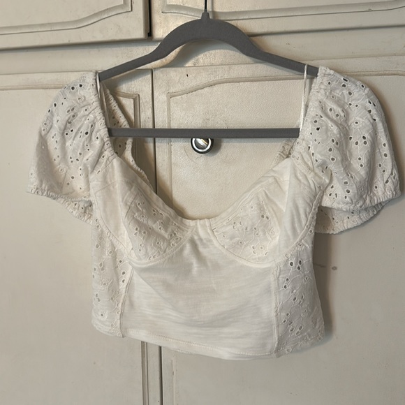BILLABONG Last Kiss Eyelet Cotton Crop Top NWT - Picture 10 of 15